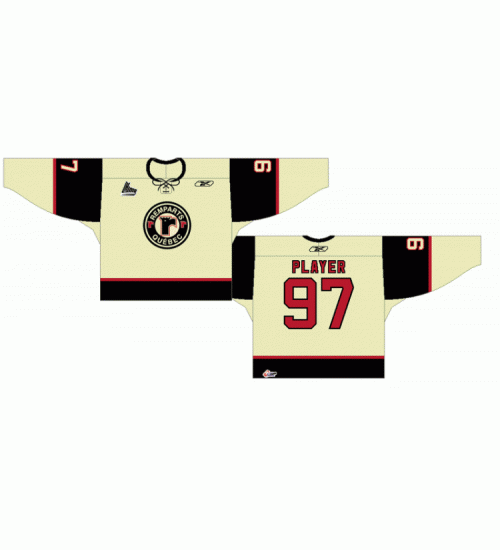 Custom QMJHL Quebec Remparts 2003 09 Hockey Jersey Home Beige